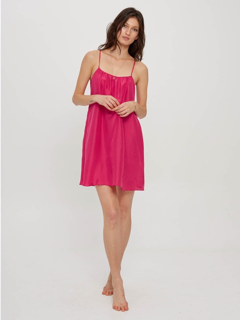 Loup Charmant Mini Slip in Peony 100% Silk